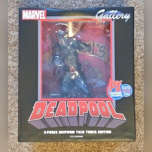 Marvel Deadpool PVC Diorama X-Force Uniform Taco Truck Ed Gallery Silver Label